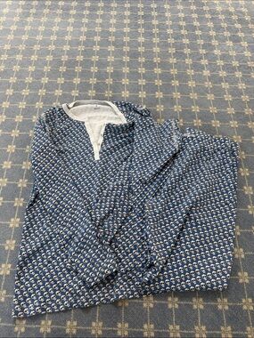 Roller Rabbit Blue and White Printed Pajama Set
